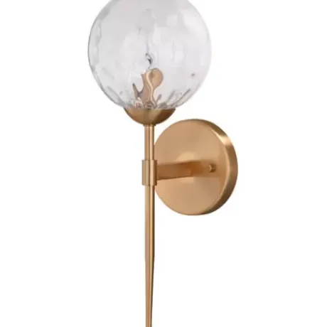 * Indoor Lighting|New Patriot Lighting® Olson Natural Brass 1 Light Wall Light