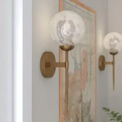 * Indoor Lighting|New Patriot Lighting® Olson Natural Brass 1 Light Wall Light