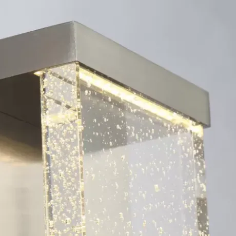 * Outdoor Lighting|New Patriot Lighting® Paradiso Satin Nickel Integrated Led Outdoor Wall Light