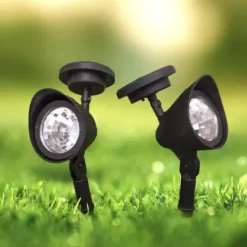 * Outdoor Lighting|New Patriot Lighting® Solar Integrated Led Landscape Spotlight – 2 Pack