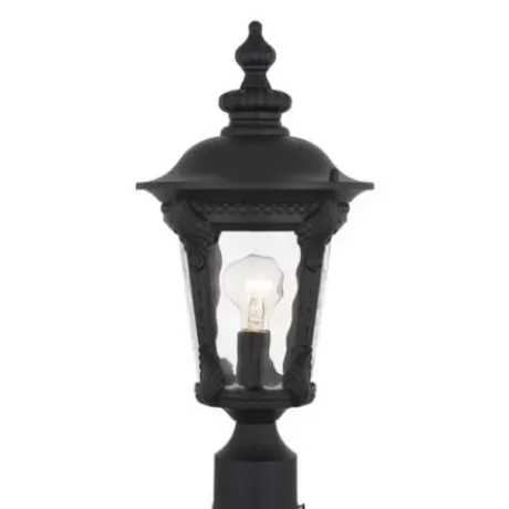 * Outdoor Lighting|New Patriot Lighting® Tomek Black Outdoor Post Light