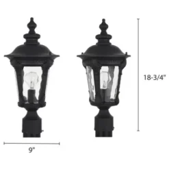 * Outdoor Lighting|New Patriot Lighting® Tomek Black Outdoor Post Light