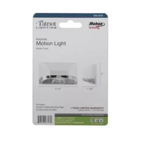 * Outdoor Lighting|New Patriot Lighting® White Keyhole Motion Sensor Outdoor Wall Light