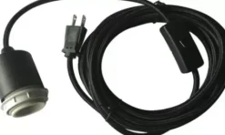 * Lighting Hardware & Accessories|Outlet Patriot Lighting 15-1/2′ Hanging Black Textile Pendant Light Cord Kit