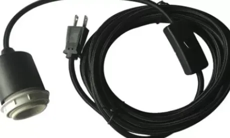 * Lighting Hardware & Accessories|Outlet Patriot Lighting 15-1/2′ Hanging Black Textile Pendant Light Cord Kit