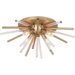 * Indoor Lighting|Outlet Patriot Lighting® Aria Natural Brass Flush Mount Ceiling Light
