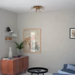 * Indoor Lighting|Outlet Patriot Lighting® Aria Natural Brass Flush Mount Ceiling Light