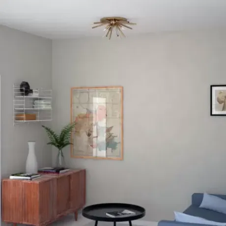 * Indoor Lighting|Outlet Patriot Lighting® Aria Natural Brass Flush Mount Ceiling Light