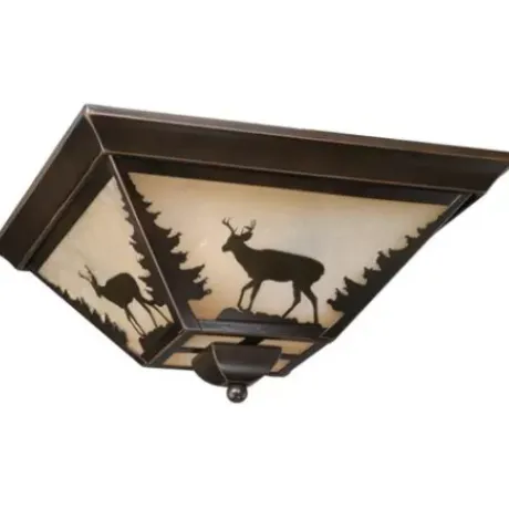 * Indoor Lighting|Outlet Patriot Lighting® Bryce Burnished Bronze 3-Light Flush Mount Ceiling Light