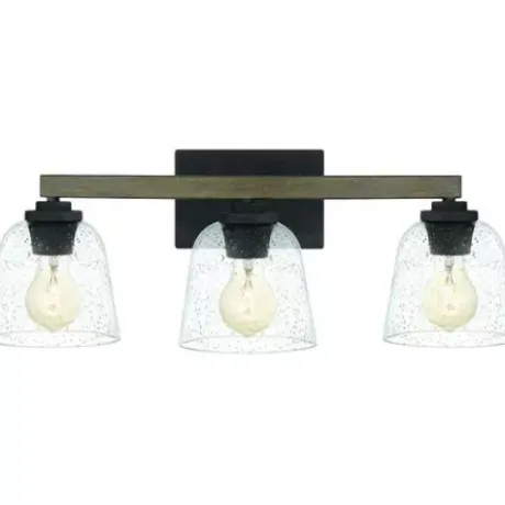 * Indoor Lighting|Outlet Patriot Lighting® Danae Matte Black 3-Light Vanity Light