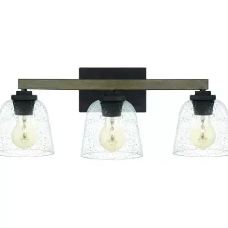 * Indoor Lighting|Outlet Patriot Lighting® Danae Matte Black 3-Light Vanity Light