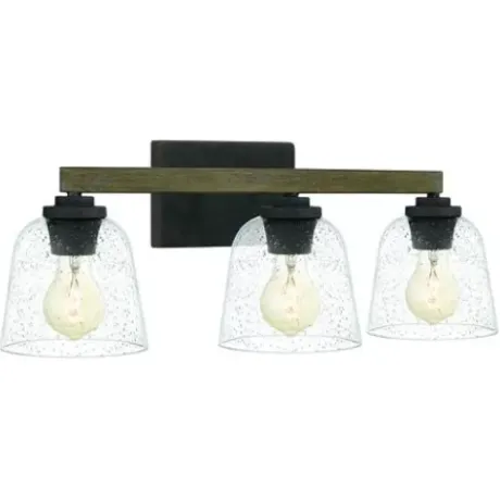 * Indoor Lighting|Outlet Patriot Lighting® Danae Matte Black 3-Light Vanity Light