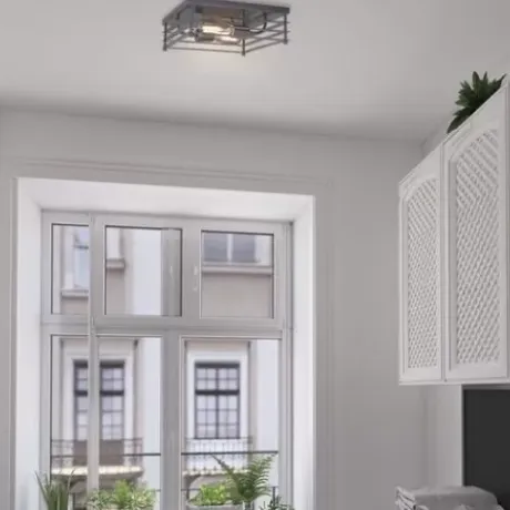 * Indoor Lighting|Outlet Patriot Lighting® Gaven Matte Black 2-Light Flush Mount Ceiling Light – 2 Pack