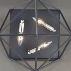 * Indoor Lighting|Outlet Patriot Lighting® Hailey Satin Nickel Flush Mount Ceiling Light
