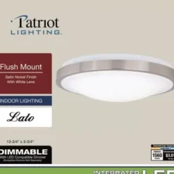 * Indoor Lighting|Outlet Patriot Lighting® Lato Satin Nickel Integrated Led Flush Mount Ceiling Light