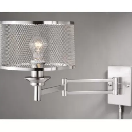 * Indoor Lighting|Outlet Patriot Lighting® Polk Satin Nickel 1 Light Wall Light