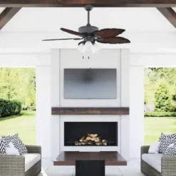* Ceiling Fans|Outlet Patriot Lighting™ Sonesta Iv 52″ Iron Indoor/Outdoor Led Ceiling Fan