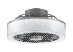 * Ceiling Fans|Outlet Patriot Lighting™ Swank 16″ Gray Indoor Integrated Led Fandelier