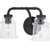 * Indoor Lighting|Outlet Patriot Lighting® Toledo Matte Black 2 Light Vanity Light