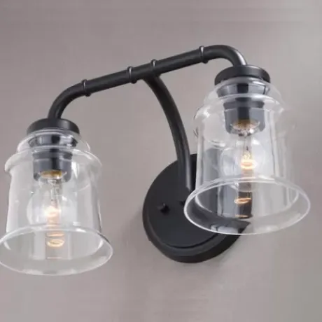 * Indoor Lighting|Outlet Patriot Lighting® Toledo Matte Black 2 Light Vanity Light