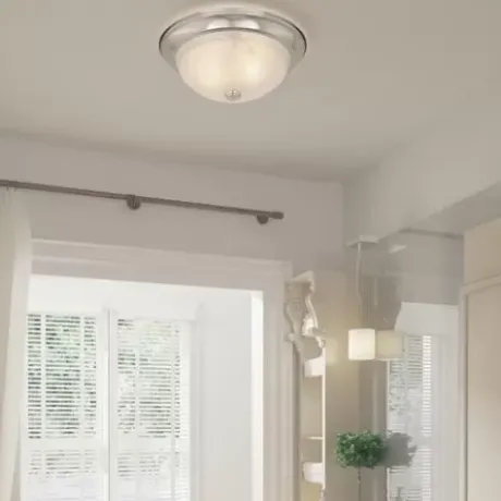 * Indoor Lighting|Promo Patriot Lighting® Cary Satin Nickel 2-Light Flush Mount Ceiling Light – 2 Pack
