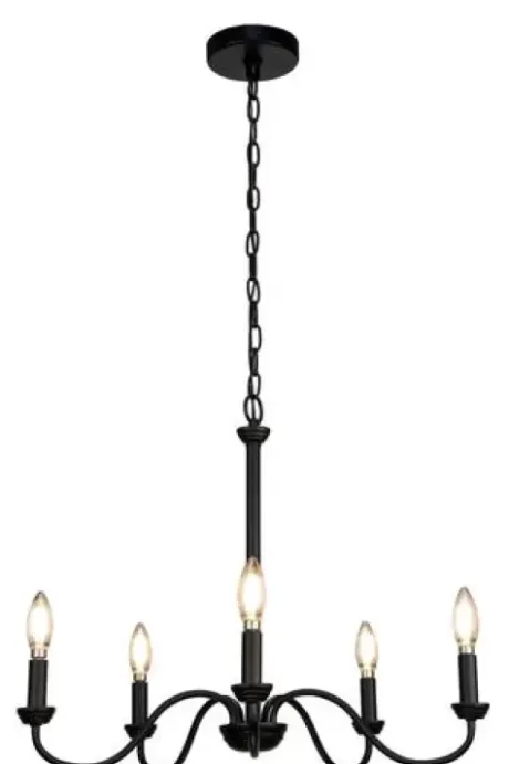 * Indoor Lighting|Promo Patriot Lighting® Cura Black 5-Light Chandelier
