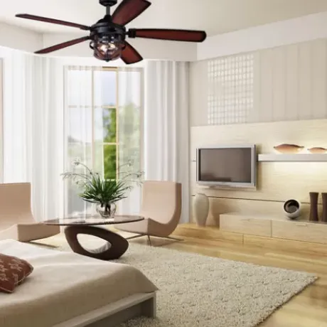 * Ceiling Fans|Promo Patriot Lighting™ Dalebrooke 54″ Black & Replica Wood Indoor/Outdoor Led Ceiling Fan