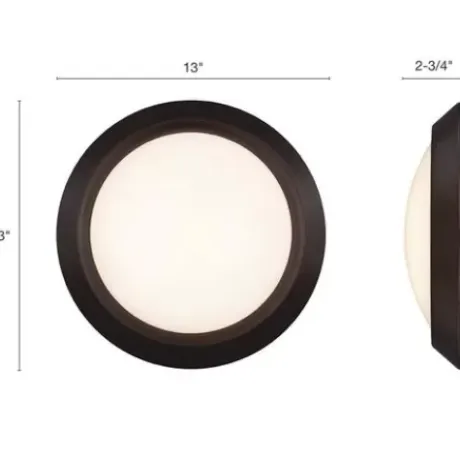 * Indoor Lighting|Promo Patriot Lighting® Fulton Bronze Integrated Led Flush Mount Ceiling Light 2-Pack
