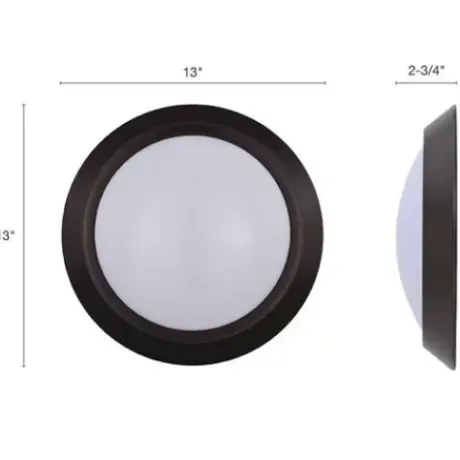 * Indoor Lighting|Promo Patriot Lighting® Fulton Bronze Integrated Led Flush Mount Ceiling Light 2-Pack