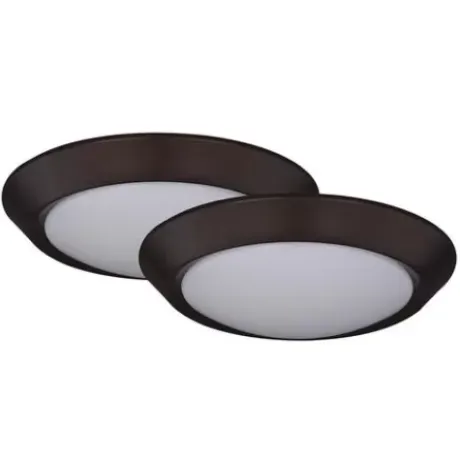 * Indoor Lighting|Promo Patriot Lighting® Fulton Bronze Integrated Led Flush Mount Ceiling Light 2-Pack