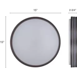 * Indoor Lighting|Promo Patriot Lighting® Ronald Bronze Integrated Led Flush Mount Ceiling Light