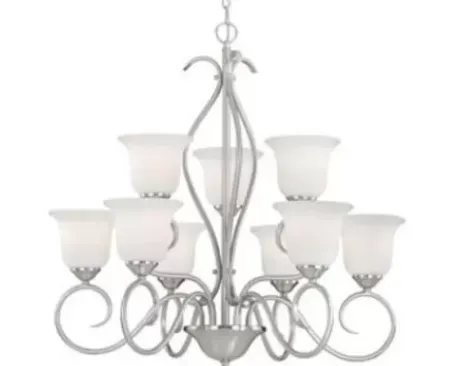 * Indoor Lighting|Promo Patriot Lighting® Samantha 9-Light Satin Nickel Chandelier