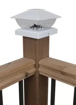 * Outdoor Lighting|Promo Patriot Lighting® Solar Integrated Led Lakota White Post Cap Landscape Light – 2-Pack