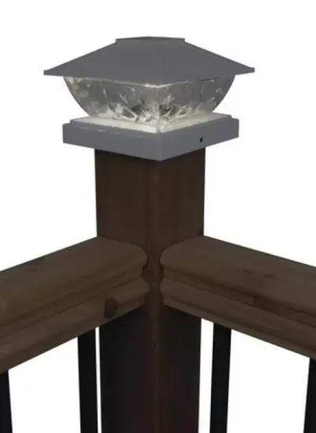 * Outdoor Lighting|Promo Patriot Lighting® Solar Integrated Led Lakota White Post Cap Landscape Light – 2-Pack