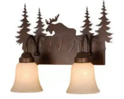 * Indoor Lighting|Promo Patriot Lighting® Yellowstone 2-Light Burnished Bronze Vanity Light