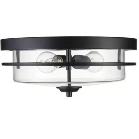 * Indoor Lighting|Wholesale Patriot Lighting® Joska Matte Black 2-Light Flush Mount Ceiling Light