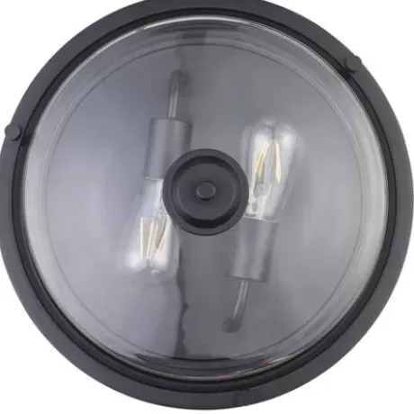 * Indoor Lighting|Wholesale Patriot Lighting® Joska Matte Black 2-Light Flush Mount Ceiling Light