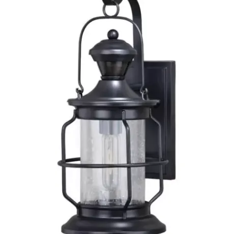 * Outdoor Lighting|Wholesale Patriot Lighting® Tinsley Black Outdoor Motion Sensor Security Wall Light