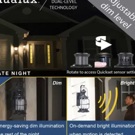 * Outdoor Lighting|Wholesale Patriot Lighting® Tinsley Black Outdoor Motion Sensor Security Wall Light