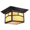 * Outdoor Lighting|Wholesale Patriot Lighting® Rosetti Oil-Rubbed Bronze 2-Light Flush Mount Outdoor Ceiling Light
