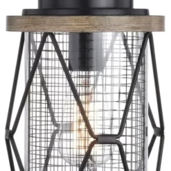 * Outdoor Lighting|Wholesale Patriot Lighting® Elegant Home Bodhi Black & Replica Wood Outdoor Pendant Light