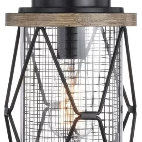 * Outdoor Lighting|Wholesale Patriot Lighting® Elegant Home Bodhi Black & Replica Wood Outdoor Pendant Light