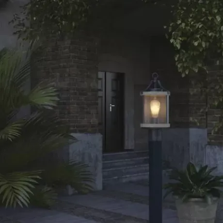 * Outdoor Lighting|Wholesale Patriot Lighting® Elegant Home Brooklyn Natural Iron & Distressed Faux Wood Post Light