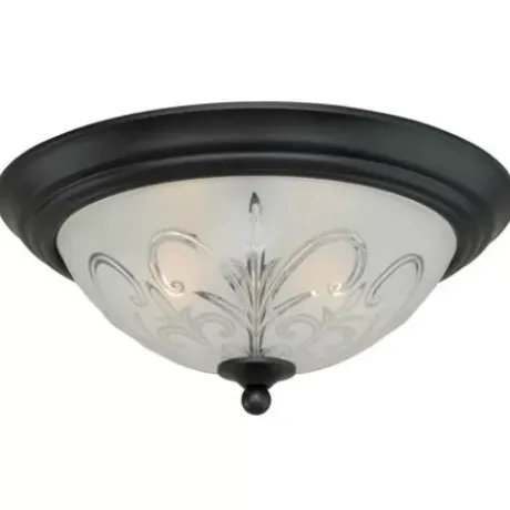 * Indoor Lighting|Wholesale Patriot Lighting® Gable Noble Bronze 2-Light Flush Mount Ceiling Light
