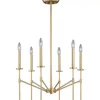 * Indoor Lighting|Wholesale Patriot Lighting® Kedzie Natural Brass 6 Light Chandelier