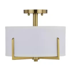 * Indoor Lighting|Wholesale Patriot Lighting® Citrine Gold 2-Light Semi-Flush Mount Ceiling Light