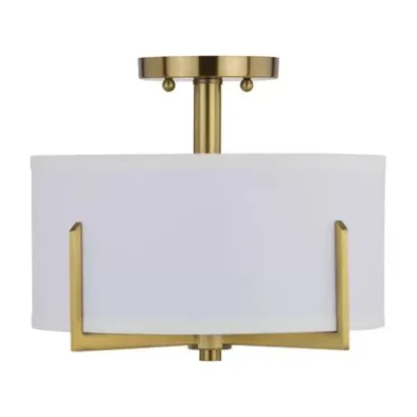 * Indoor Lighting|Wholesale Patriot Lighting® Citrine Gold 2-Light Semi-Flush Mount Ceiling Light