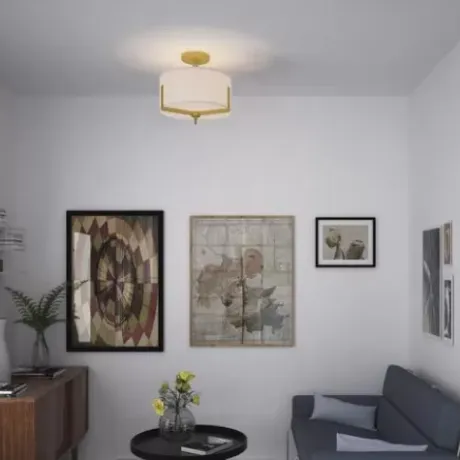 * Indoor Lighting|Wholesale Patriot Lighting® Citrine Gold 2-Light Semi-Flush Mount Ceiling Light