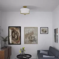 * Indoor Lighting|Wholesale Patriot Lighting® Citrine Gold 2-Light Semi-Flush Mount Ceiling Light