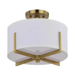 * Indoor Lighting|Wholesale Patriot Lighting® Citrine Gold 2-Light Semi-Flush Mount Ceiling Light